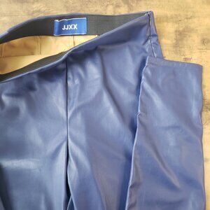 JJXX funky leather look purple high waist pants fully soft lined